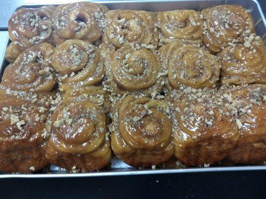 Gooey caramel rolls every Saturday