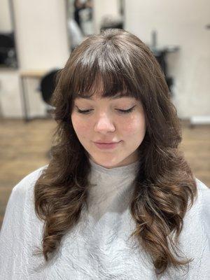 Butterfly haircut with bang by Ling