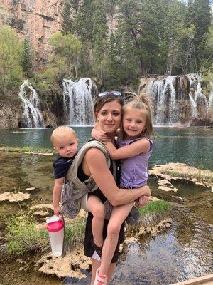 Hiking Hanging Lake. One tough Momma! #workhardplayharder