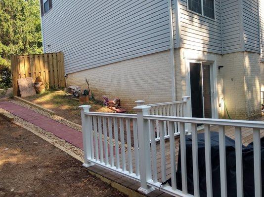 They added the brick patch and built a new deck