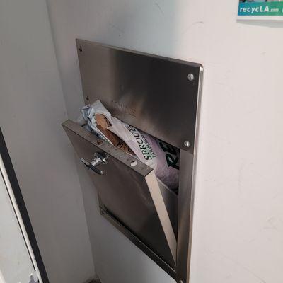 The trash chute is regularly jammed.