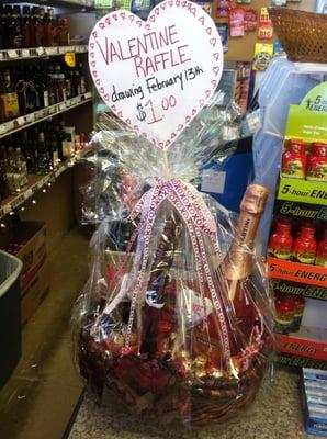 Our Valentines Day Raffle, A bottle of Foppoiano red wine, and Martini Rosi, Rose wine!