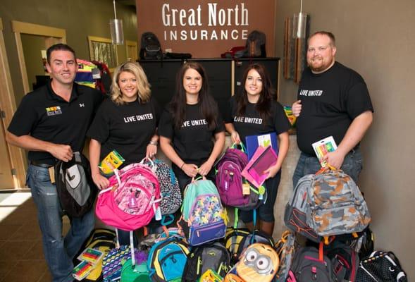 United Way Cass-Clay backpack and school supply drive