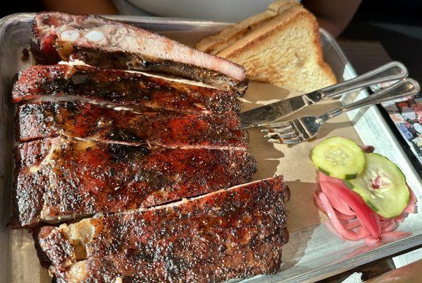 Half rack of pork ribs