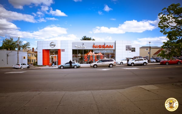 Teddy Nissan Store Front in Bronx, New York.