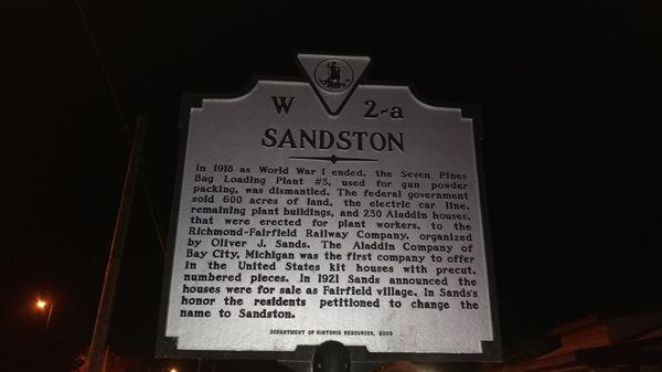 Sandston Historical marker, Sandston VA