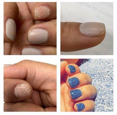 Would you pay 43 dollars for the first three images?!? The blue nails are mine and the quality I'm use to.