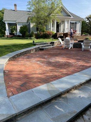 New seating area in front of clubhouse.