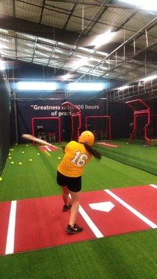 3 full time cages dedicated solely to softball.