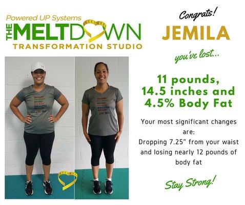 Jemila made some amazing changes in her body composition and we like to celebrate and share success as it motivates and inspires :)