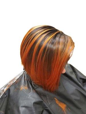 Burnt Orange hair color