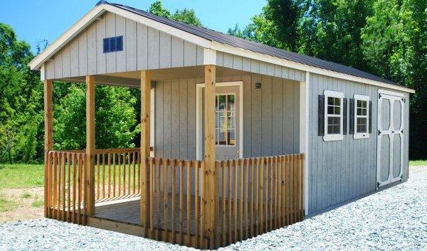 Wood A-Frame with porch