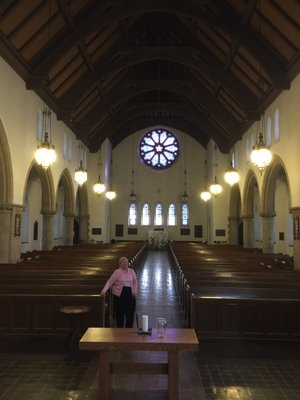 United Parish, Brookline, MA.  View from Chancel