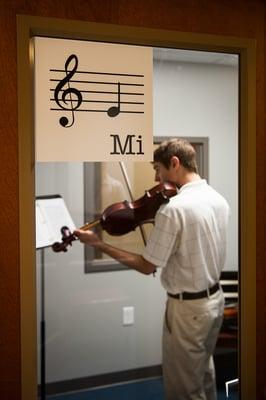 The Maryland Music Academy has eight private lesson rooms.