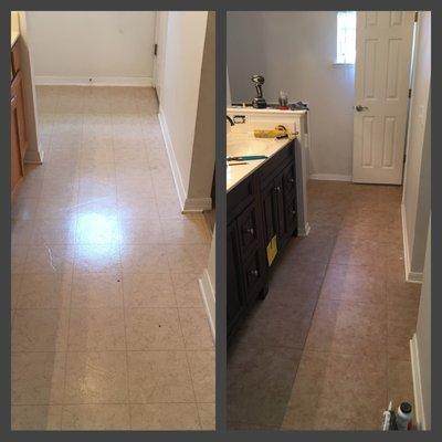 Tile and Vanity Installation, including faucets and pipe work