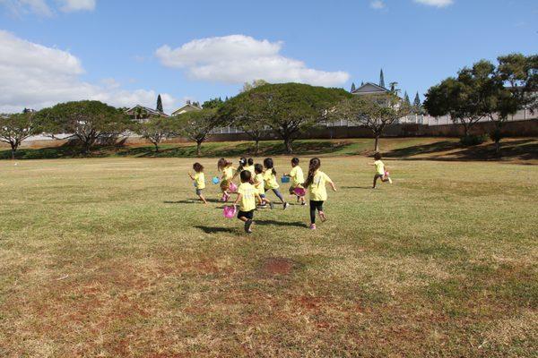 Easter egg hunt field trip at Waikele Park