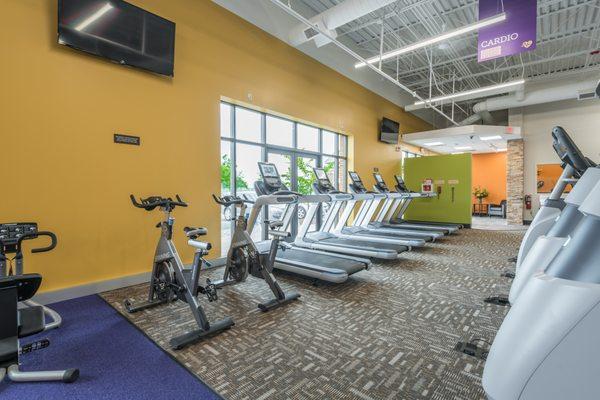 State of the art interactive cardio machines with individual tvs featuring Directv, Netflix, and Hulu!