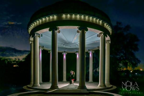 Engagement photo in City Park in New Orleans.