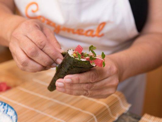 Learn how to make a hand roll