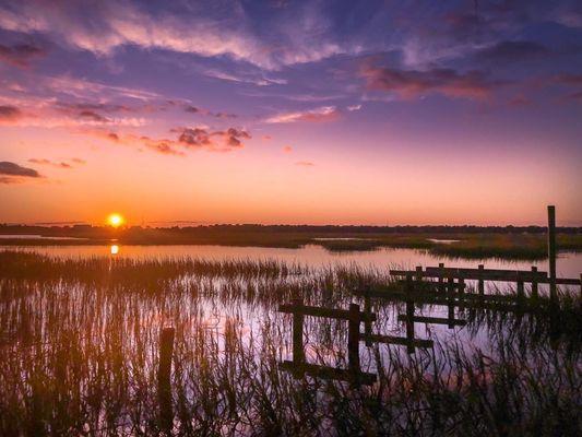 Enjoy beautiful sunsets in Beaufort.