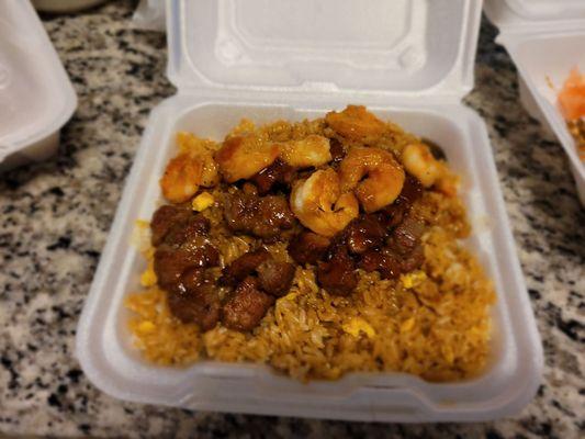 Steak and shrimp habachi