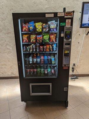 Vending machine if you get hungry or thirsty