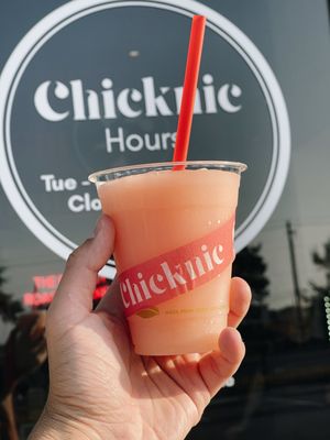 Frozen strawberry pink lemonade