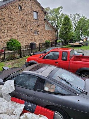 The 2 cars stored