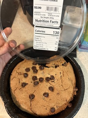 Giant cookie. Not good and hard