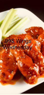 Wing Wednesday 
Mild Buffalo, BBQ, 3 Pepper Hot, Garlic Parm