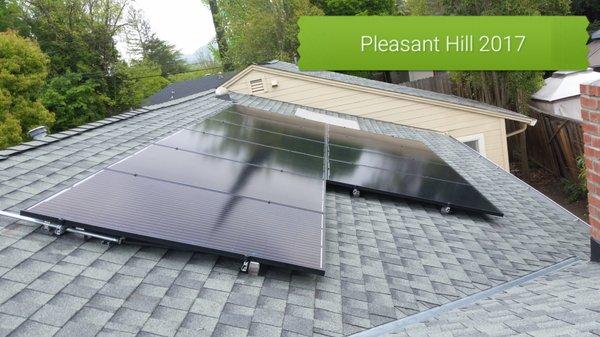 4.35kw residential solar system installed in Pleasant Hill in 2017