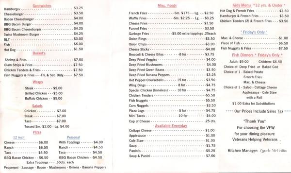 Our Menu. All Items available for dine in or carry out! *NEW MENU COMING SOON*