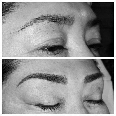 permanent eyebrows microblading