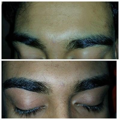 Eyebrow Threading: Before/After