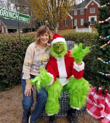 The Grinch and I were saying Happy Holidays at a vendor event!