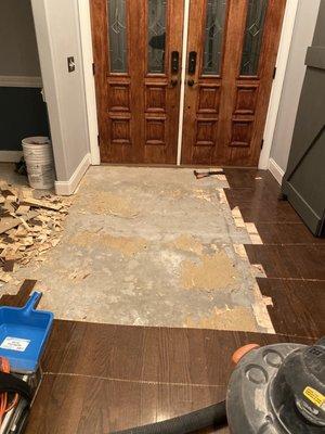 Floor tear out