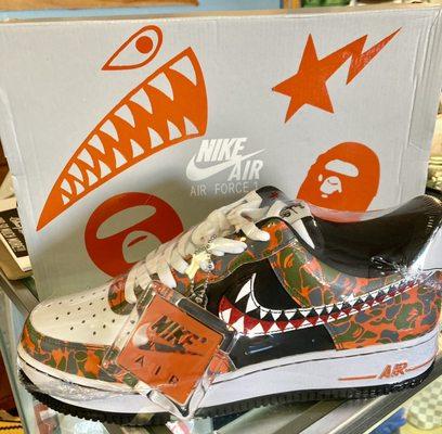 Customized by are designer bape/air forces no one else will have.