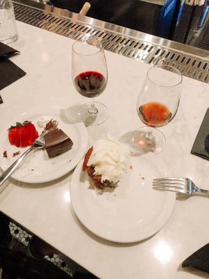 Carrot Cupcake, Ruby Port, Flourless Chocolate Cake, Red wine