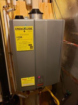 Tankless water heater install