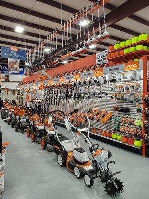 We have a large assortment of Stihl Outdoor Power Equipment! We also have certified Stihl mechanics onsite and ready!