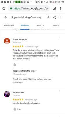 Google reviews