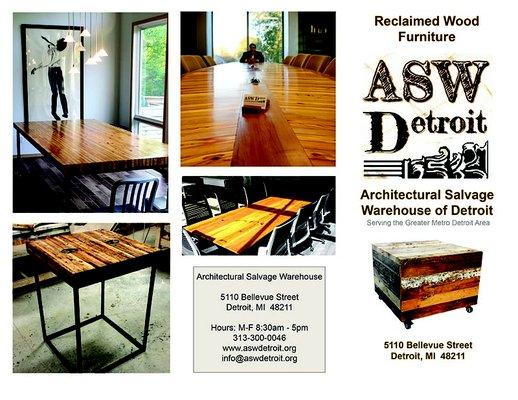 ASWD Custom Builds beautiful furniture for all of your needs.  Email us today for a consultation info@aswdetroit.org