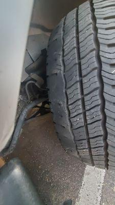 When your out of alignment, you will go through tires quickly, sometimes new to this condition in a couple weeks.