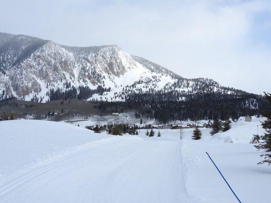 Paved snow trail.