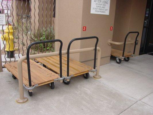 Custom made moving carts that are free for your use