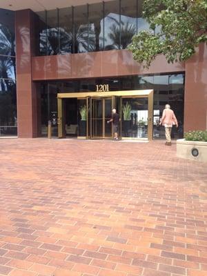 Entrance to Bank of America building, Mesa's only sky rise.