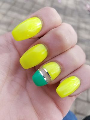 Neon gel dip no chip by Ashley