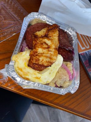 Mangu, salami, fried cheese and egg ... the best !!