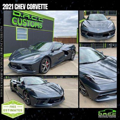 CALL US (972) 242-0092
 2536 Dickerson Pkwy suite 110, CARROLLTON TX 75006
 BEFORE/AFTER
 2021 CHEV CORVETTE