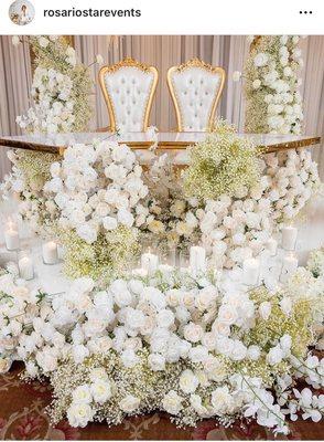 Wedding head table